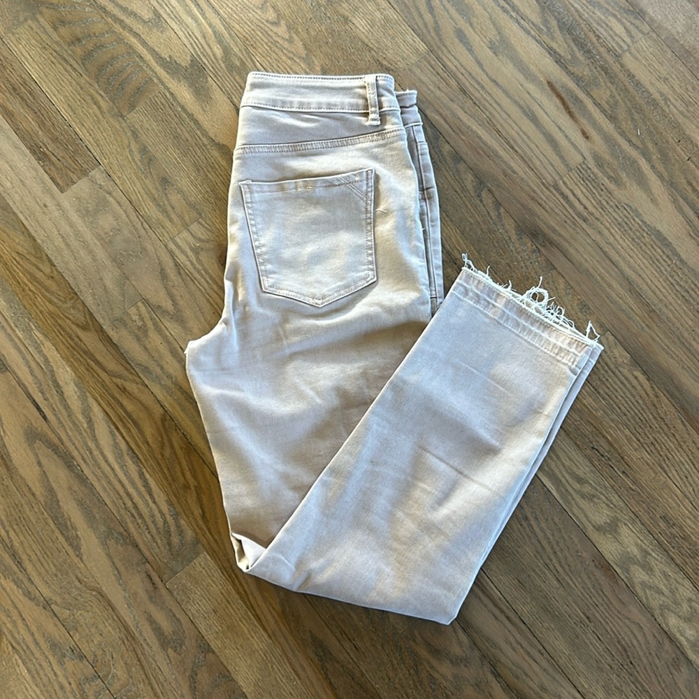 Tan ankle jeans